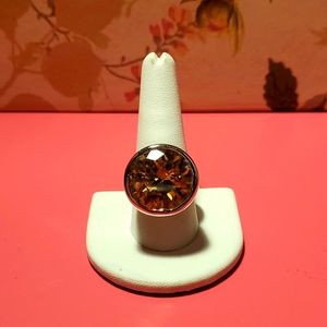 Oversized Cocktail Pink Jeweled Statement Ring